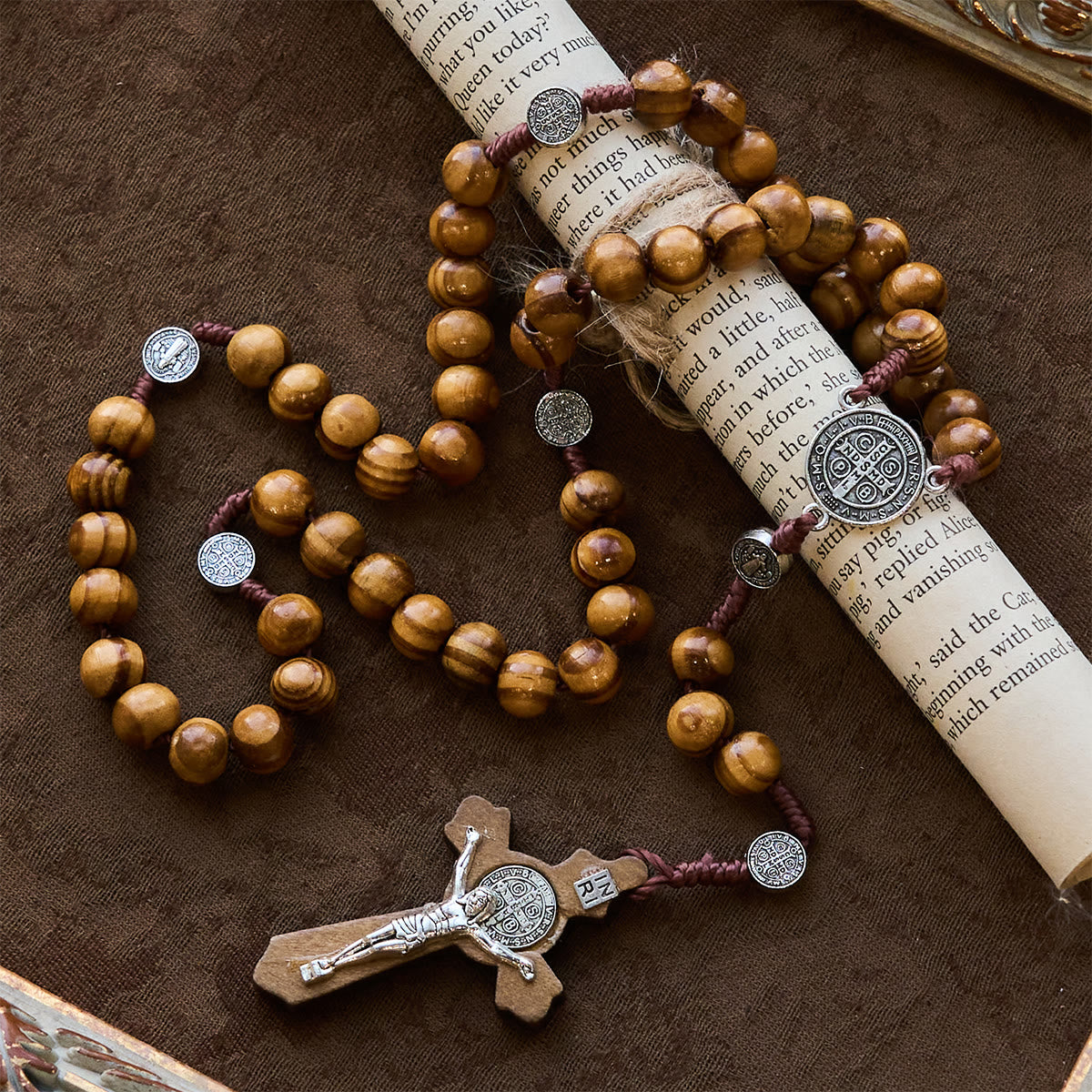 Beaded Rosary with St. Benedict Medal: Tender Faith for Prayer Moments