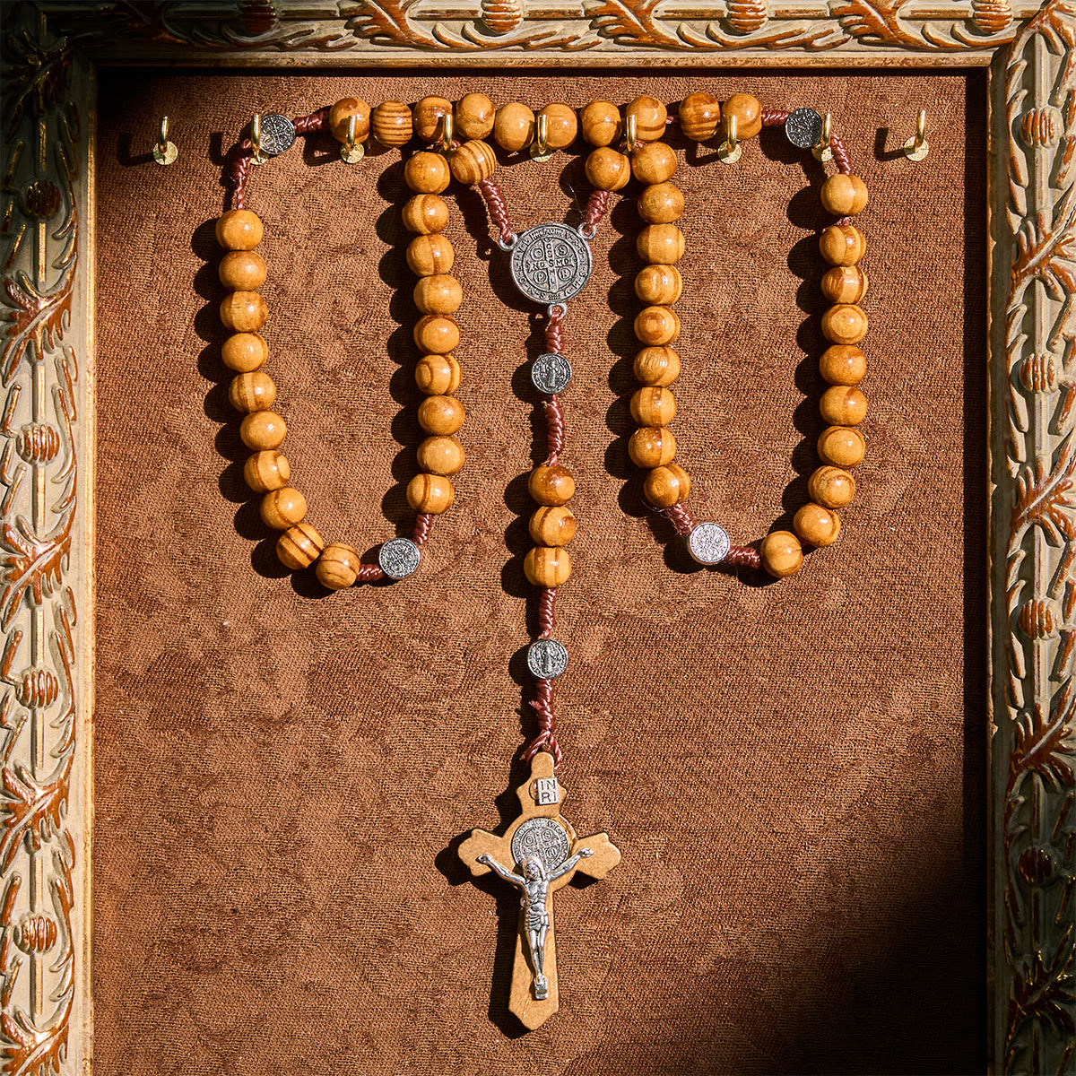 Beaded Rosary with St. Benedict Medal: Tender Faith for Prayer Moments