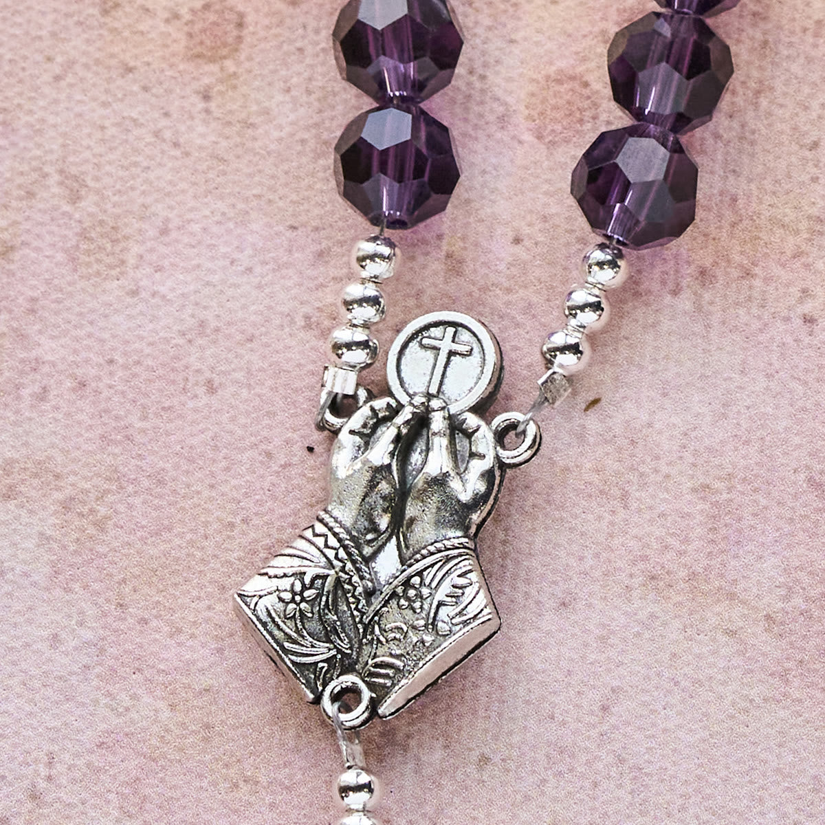 Angel-Wreathed Purple Rosary: Let Angels Weave Grace Into Your Prayers