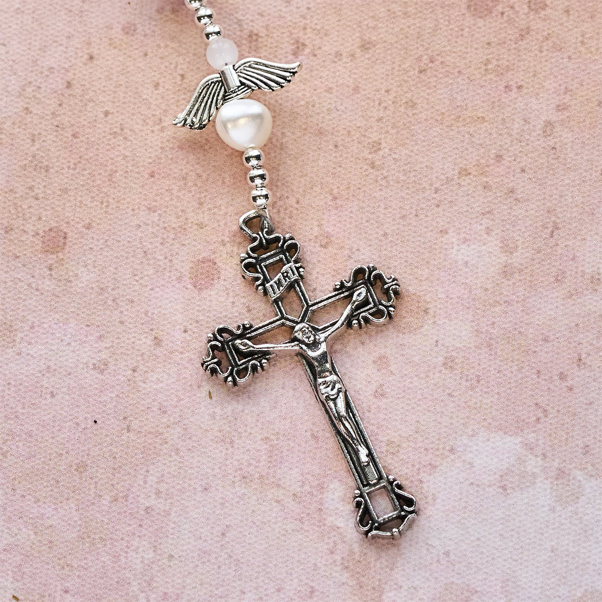 Angel-Wreathed Purple Rosary: Let Angels Weave Grace Into Your Prayers