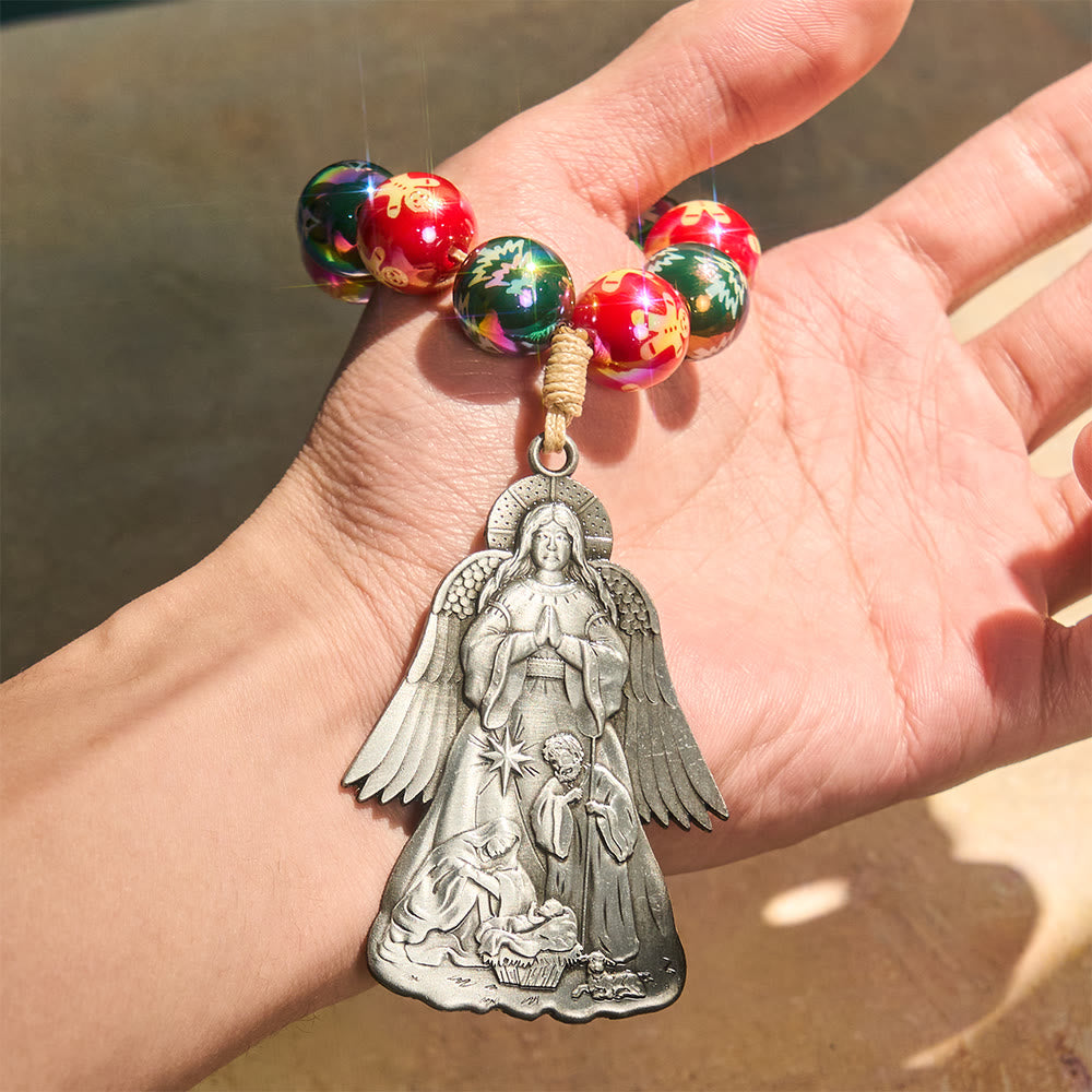 3-Style Christmas Holy Nativity Pocket Rosary: Christmas Shimmer Beads & Unique Birth Scene Pendants