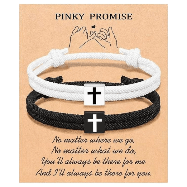 Milano Rope Cross Bracelet with Gift Card: Thoughtful Blessing for Baptism & Milestones