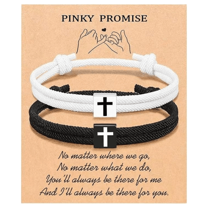 Milano Rope Cross Bracelet with Gift Card: Thoughtful Blessing for Baptism & Milestones