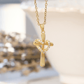 Golden Cross with Golden Heart