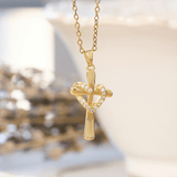 Golden Cross with Golden Heart