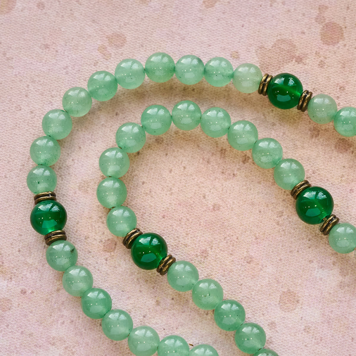 Blessed Green Aventurine Rosary: Jade Beads & St. Benedict Guardian Charm
