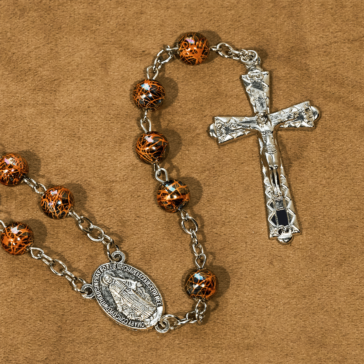 Iridescent Acrylic Faith Rosary: Luminous Comfort with Sacred Symbolism