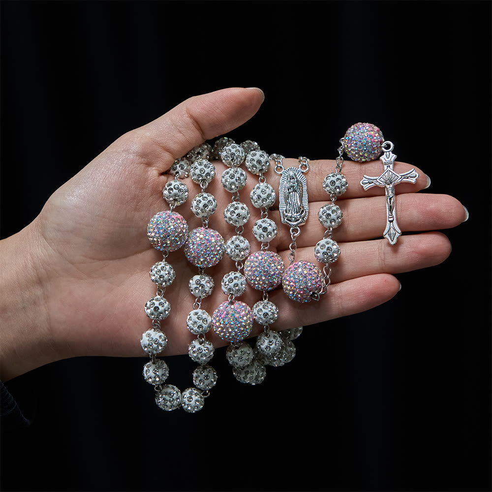 Sparkling Bead Rosary with Our Lady & Crucifix: Quiet Reminder of Grace & Devotion