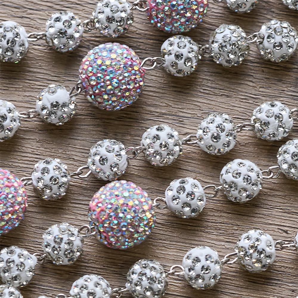 Sparkling Bead Rosary with Our Lady & Crucifix: Quiet Reminder of Grace & Devotion