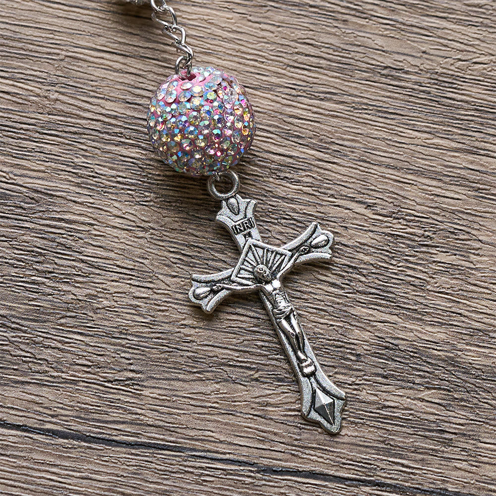 Sparkling Bead Rosary with Our Lady & Crucifix: Quiet Reminder of Grace & Devotion