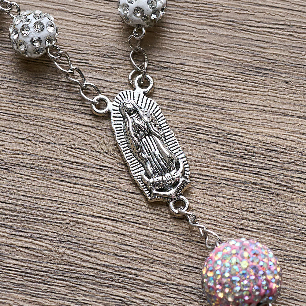 Sparkling Bead Rosary with Our Lady & Crucifix: Quiet Reminder of Grace & Devotion