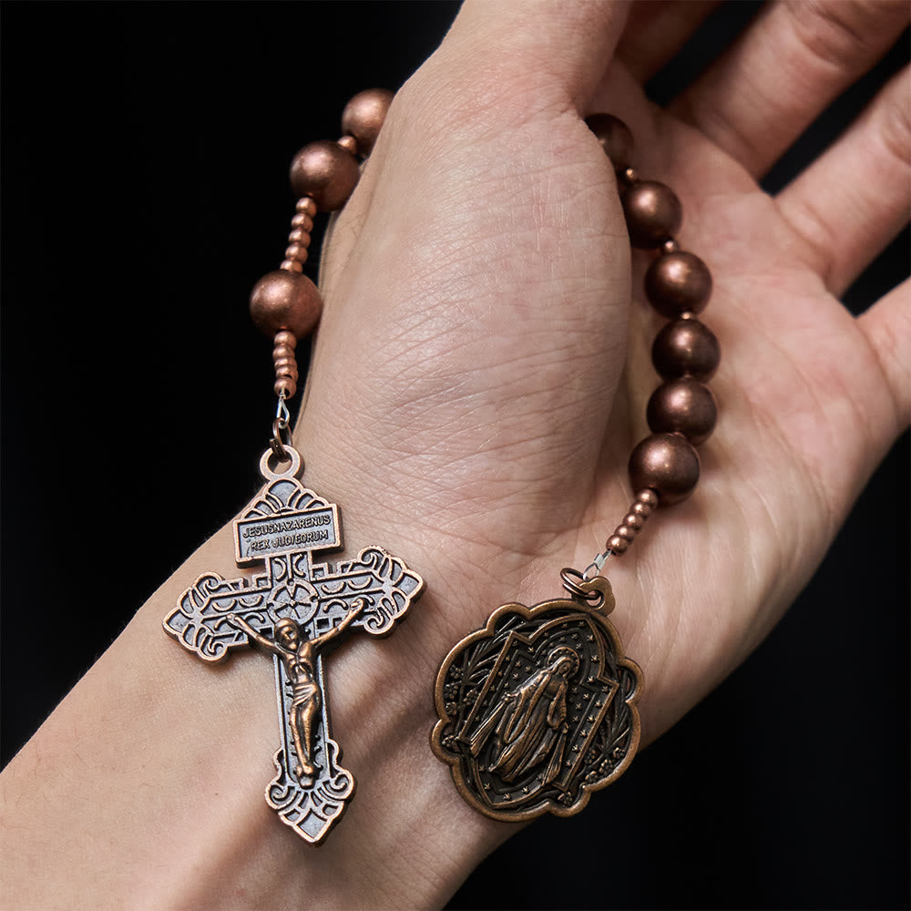 The Four Protect Battle Beads Pocket Rosary Series in 4 Warrior Finishes