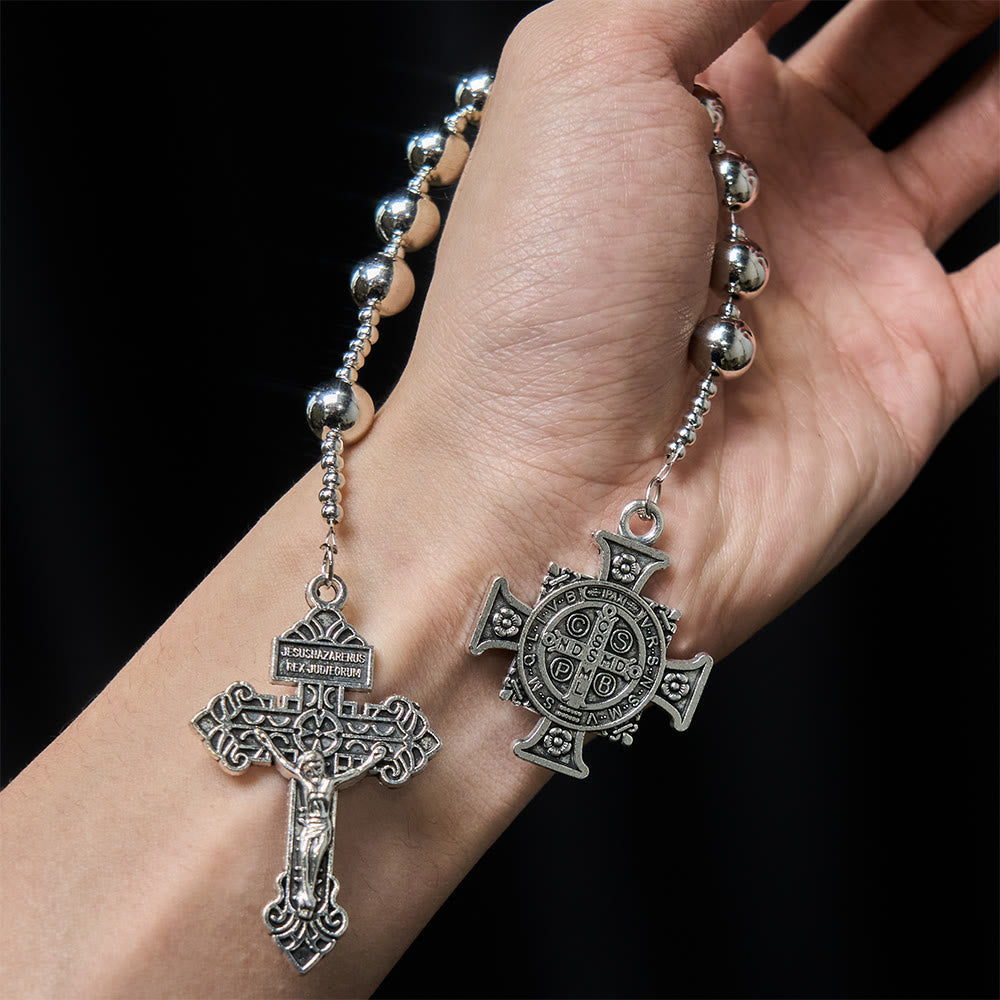 The Four Protect Battle Beads Pocket Rosary Series in 4 Warrior Finishes