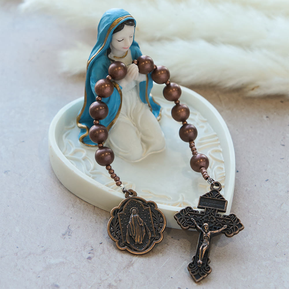The Four Protect Battle Beads Pocket Rosary Series in 4 Warrior Finishes