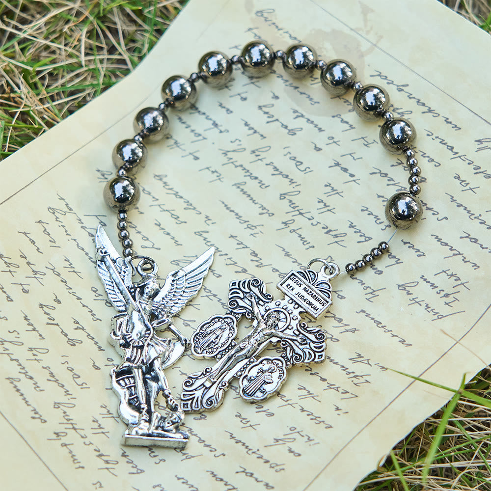 The Four Protect Battle Beads Pocket Rosary Series in 4 Warrior Finishes