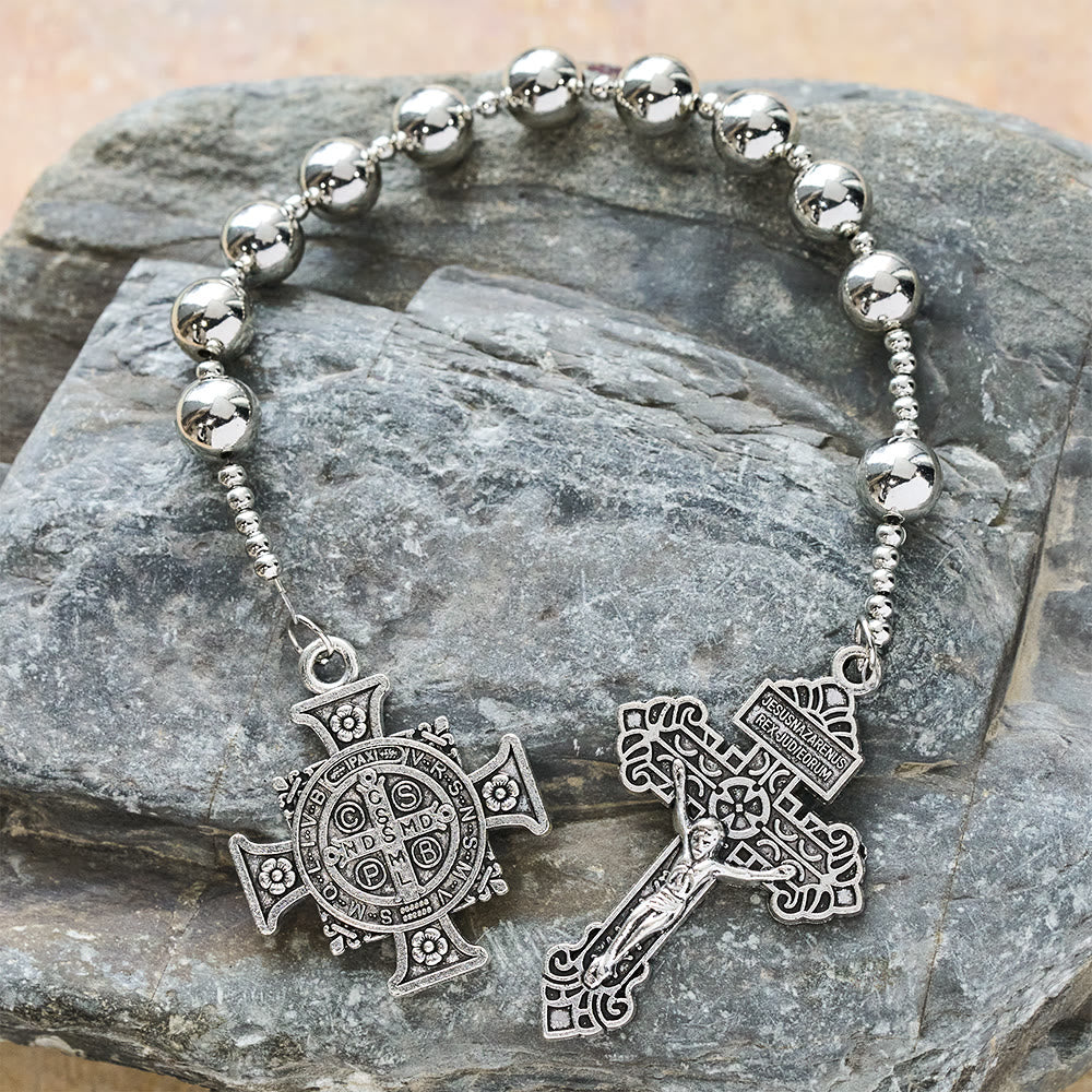 The Four Protect Battle Beads Pocket Rosary Series in 4 Warrior Finishes
