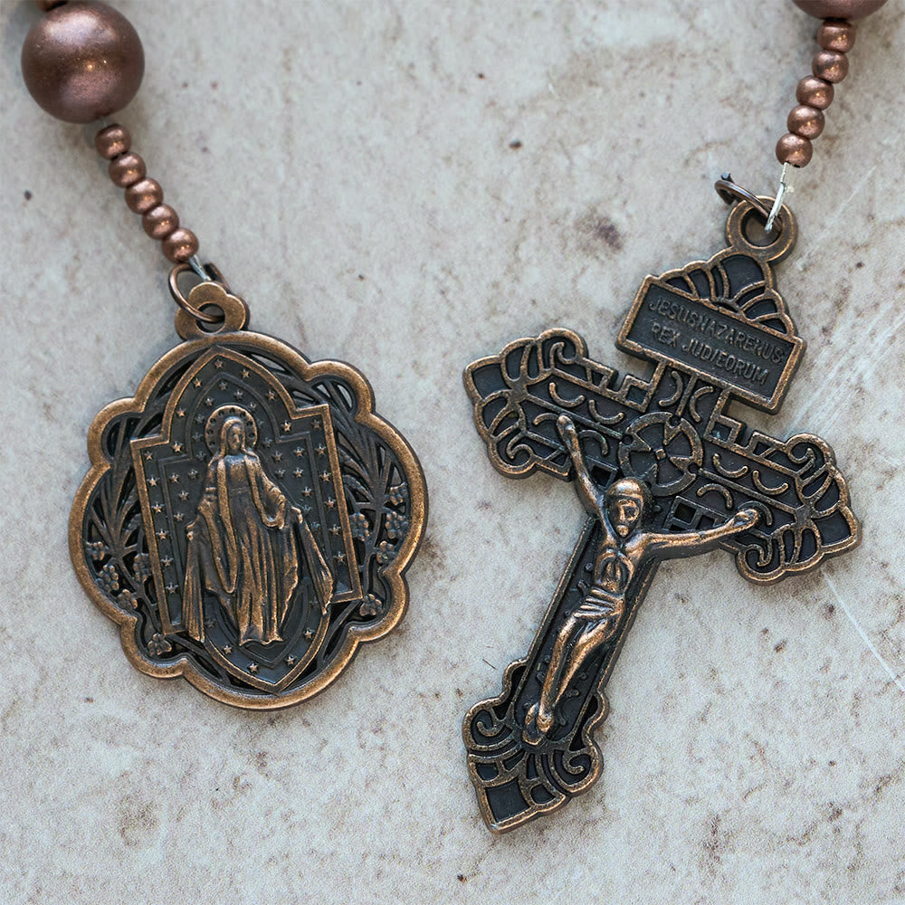 The Four Protect Battle Beads Pocket Rosary Series in 4 Warrior Finishes