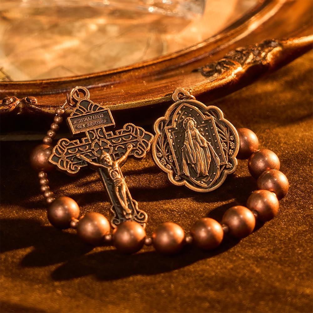The Four Protect Battle Beads Pocket Rosary Series in 4 Warrior Finishes