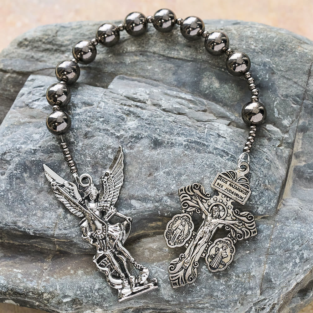 The Four Protect Battle Beads Pocket Rosary Series in 4 Warrior Finishes