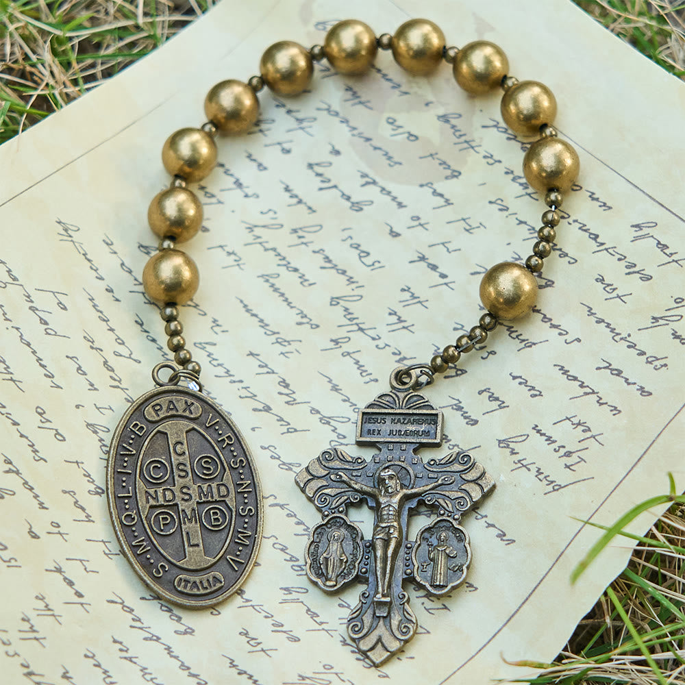 The Four Protect Battle Beads Pocket Rosary Series in 4 Warrior Finishes