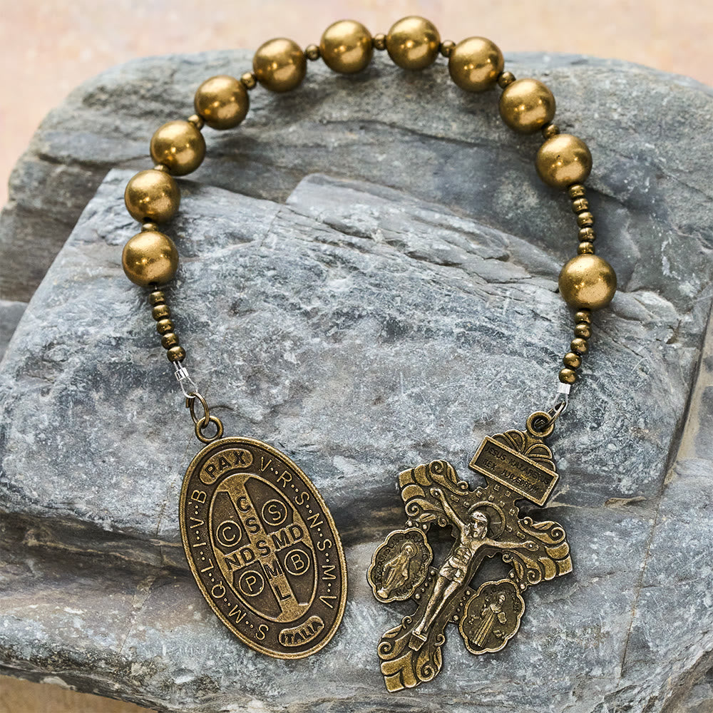 The Four Protect Battle Beads Pocket Rosary Series in 4 Warrior Finishes