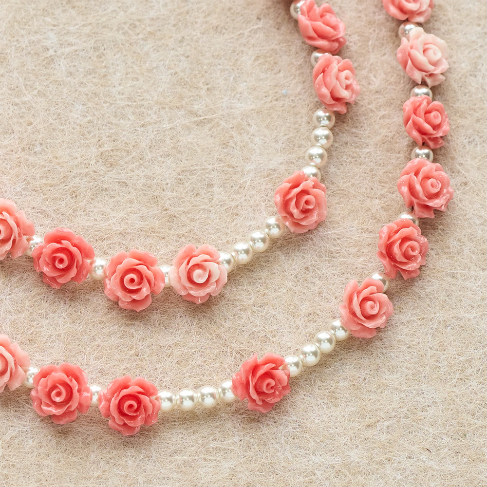 Soft Pink Camellia Rosary with Our Lady: Gentle Faith Accessory