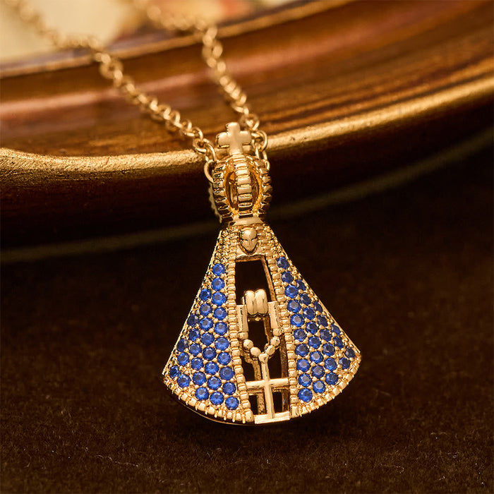 Classic Style Nossa Senhora Aparecida Divine Protection Pendant Necklace
