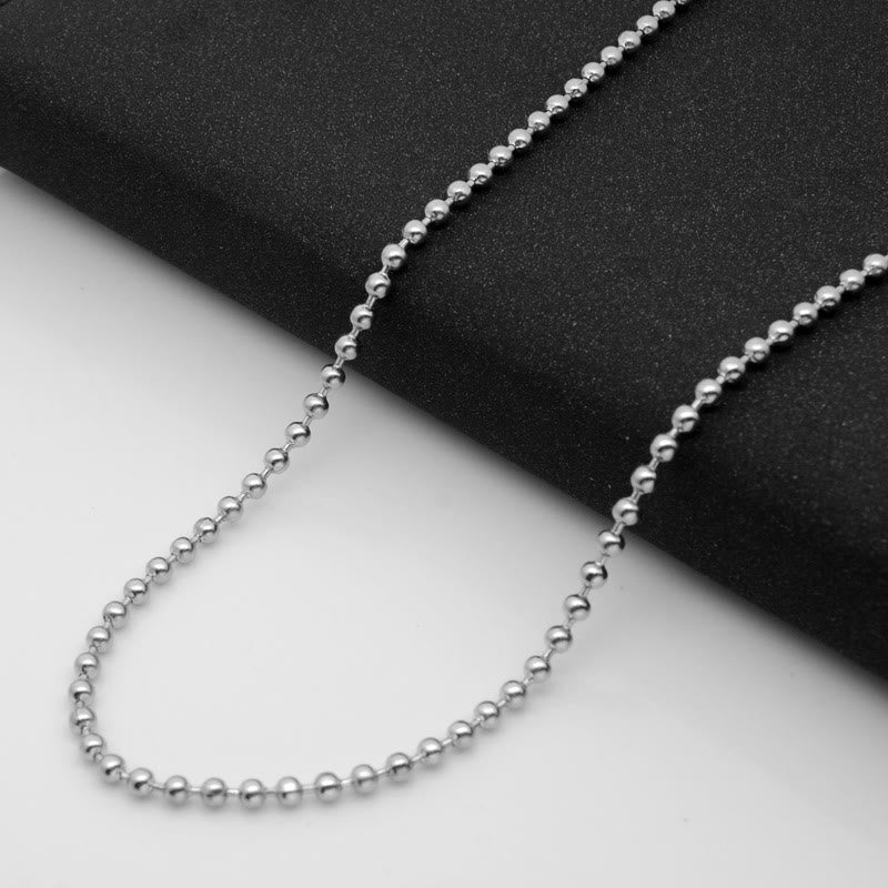 Sterling Dual-Face Medal Necklace with Crown of Thorns & Our Lady of Sorrows