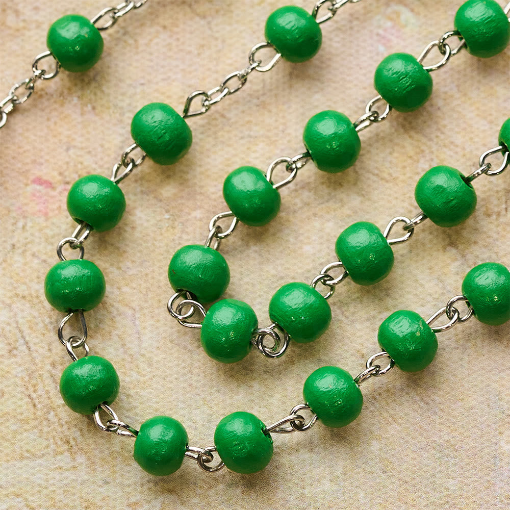 Saint Jude Scented Wood Rosary: Embody Faith and Fragrant Devotion