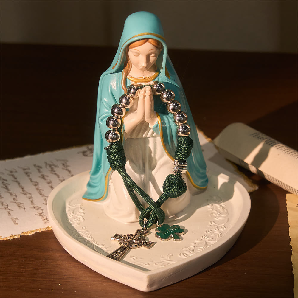 Irish Blessing Paracord Pocket Rosary with Celtic Crucifix