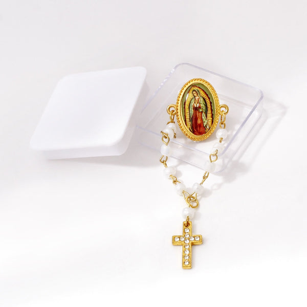 Our Lady of Guadalupe Mini Rosary Brooch: A Symbol of Maternal Protection