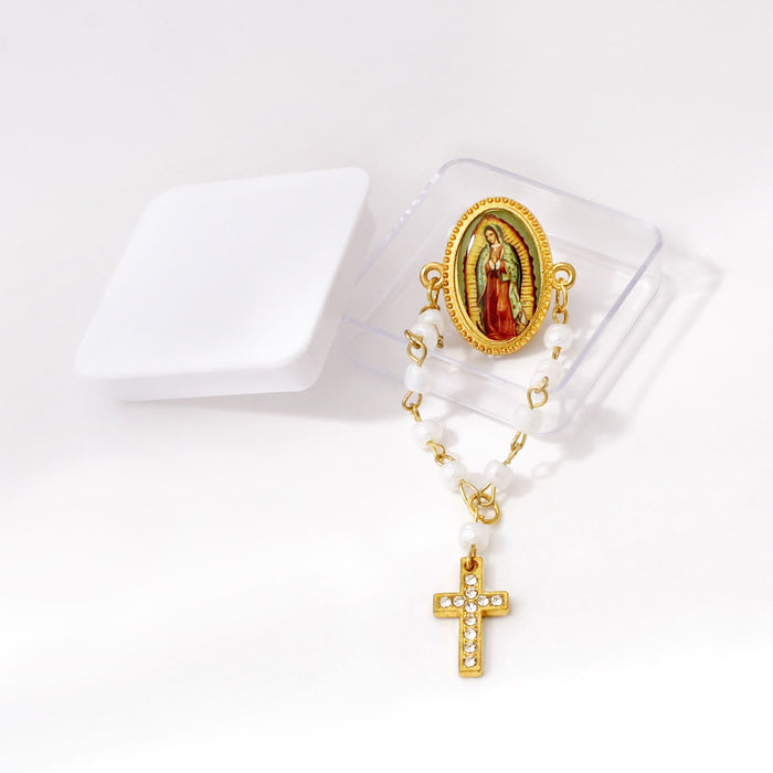 Our Lady of Guadalupe Mini Rosary Brooch: A Symbol of Maternal Protection