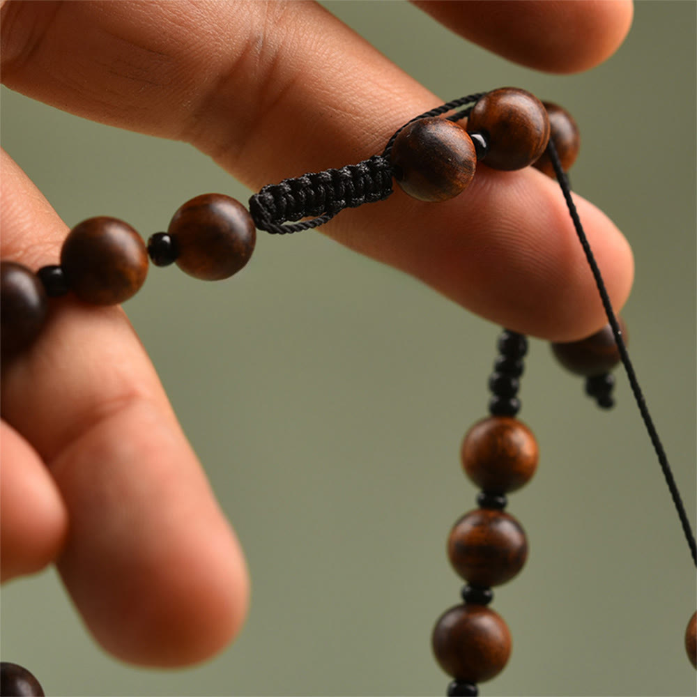 Two-Designed Crucifix Wooden Car Rosary Pendant: A Symbol of Traveler's Protection