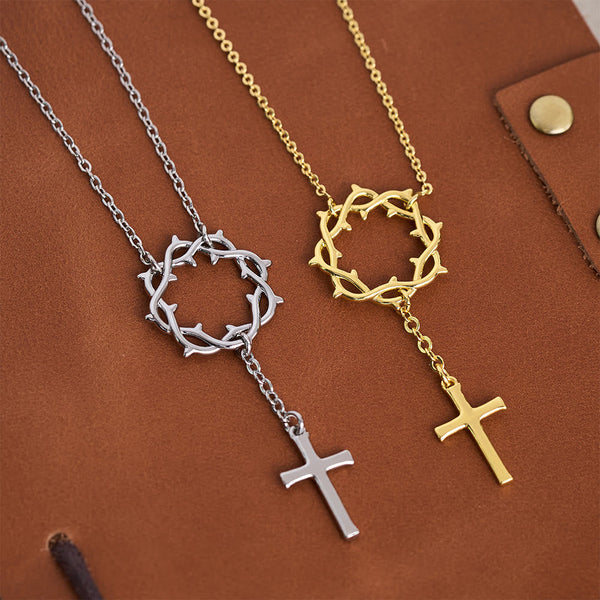 Thorn Crown Cross Necklace: A Symbol of Christ’s Passion & Redemption