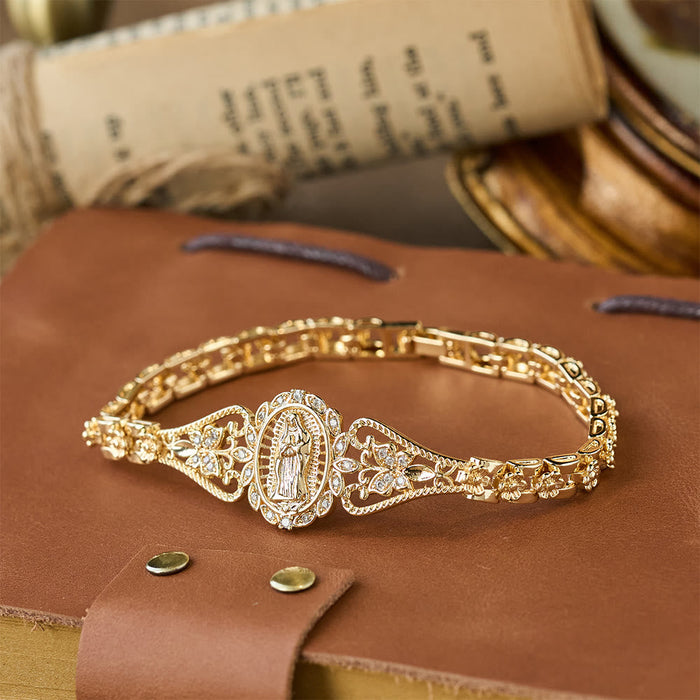 Golden Filigree Our Lady Bracelet Collection: A Symbol of Maternal Grace and Protection