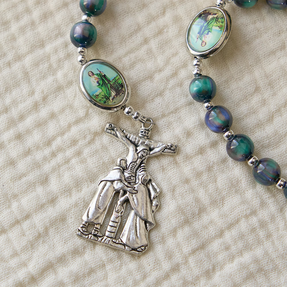 Divine Mercy Beaded Rosary with Crucifix Pendant: A Vessel of Merciful Grace in Every Prayer
