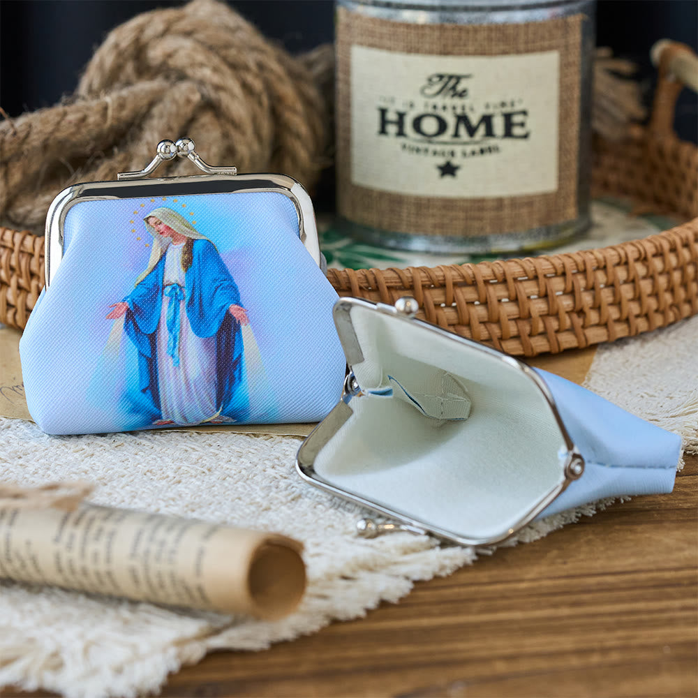 Our Lady of Grace Kiss-Lock Rosary Pouch: A Sacred Vessel for Faithful Treasures