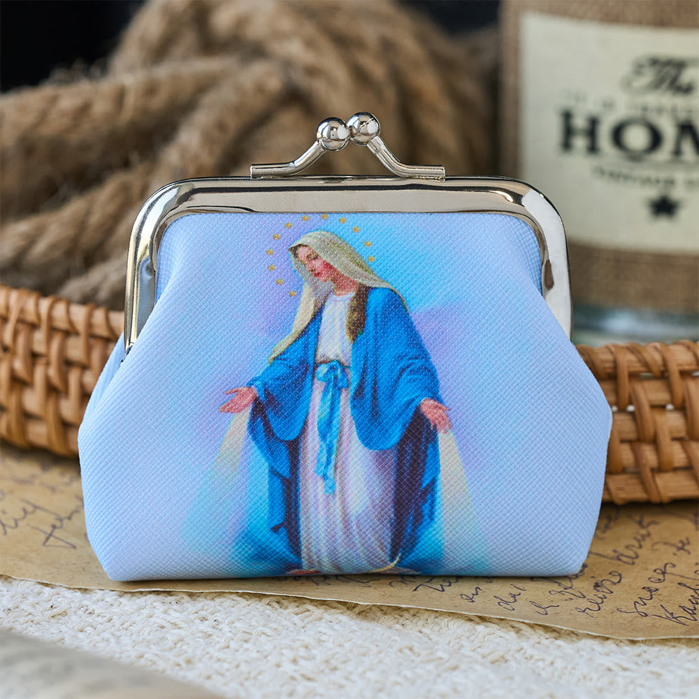 Our Lady of Grace Kiss-Lock Rosary Pouch: A Sacred Vessel for Faithful Treasures