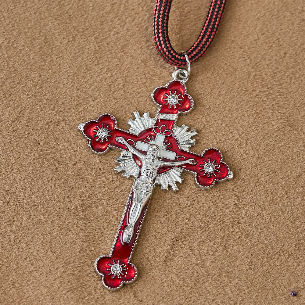 Divine Mercy Guardian Pocket Rosary with Natural Red Agate Beads