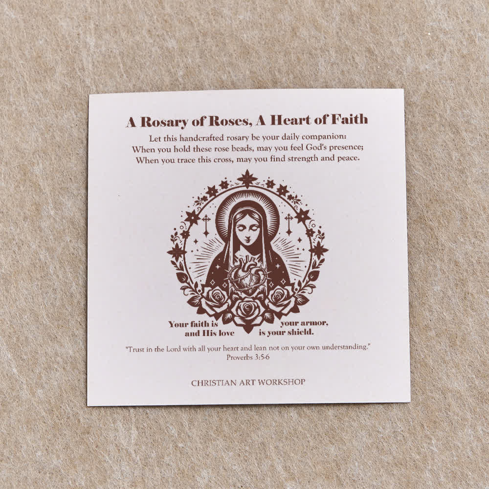 Rose Accent Devotion Rosary with Sacred Heart: Gentle Faith for Daily Prayer