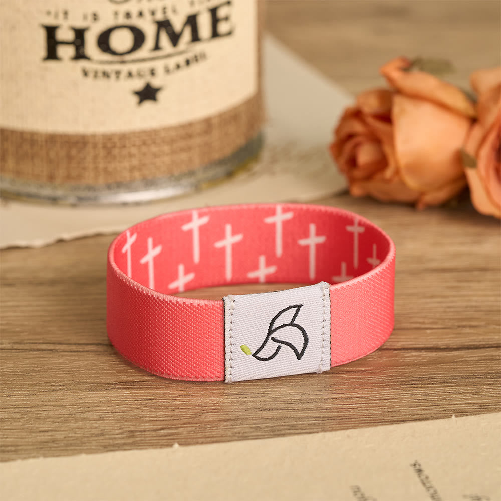 Tap-To-Read Scripture NFC Bracelet: Sacred Holy Dove Emblem Of Daily Devotional Reminder