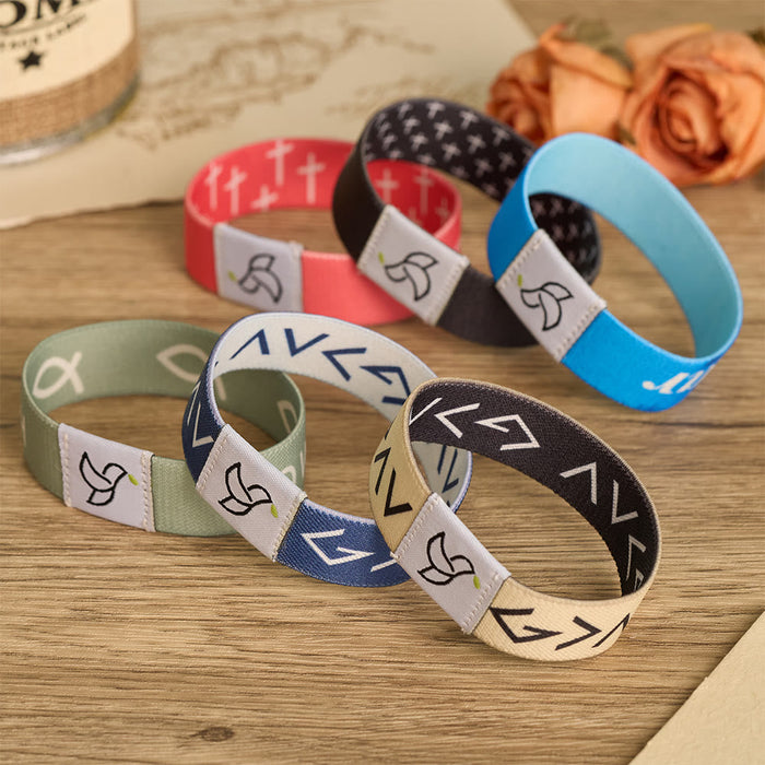 Tap-To-Read Scripture NFC Bracelet: Sacred Holy Dove Emblem Of Daily Devotional Reminder