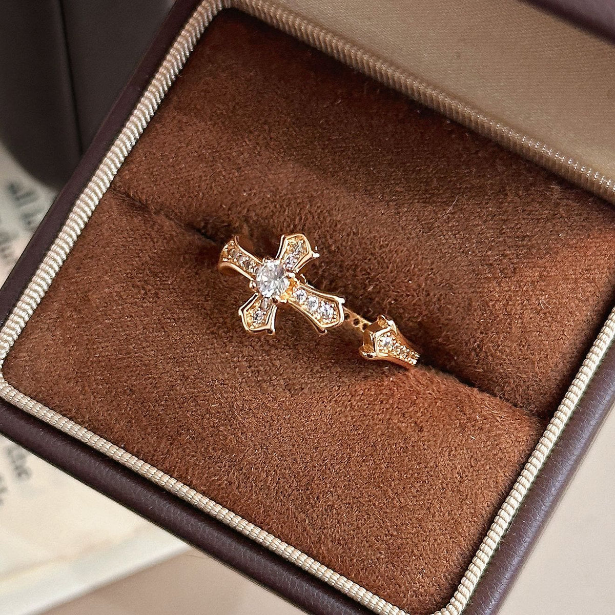 Dainty Paved Zircon Cross Adjustable Ring: Gentle Emblem Of Heavenly Redemption Faith