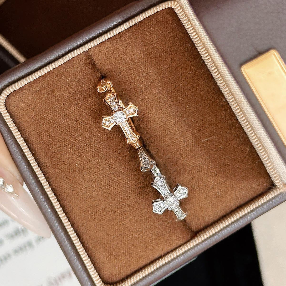 Dainty Paved Zircon Cross Adjustable Ring: Gentle Emblem Of Heavenly Redemption Faith