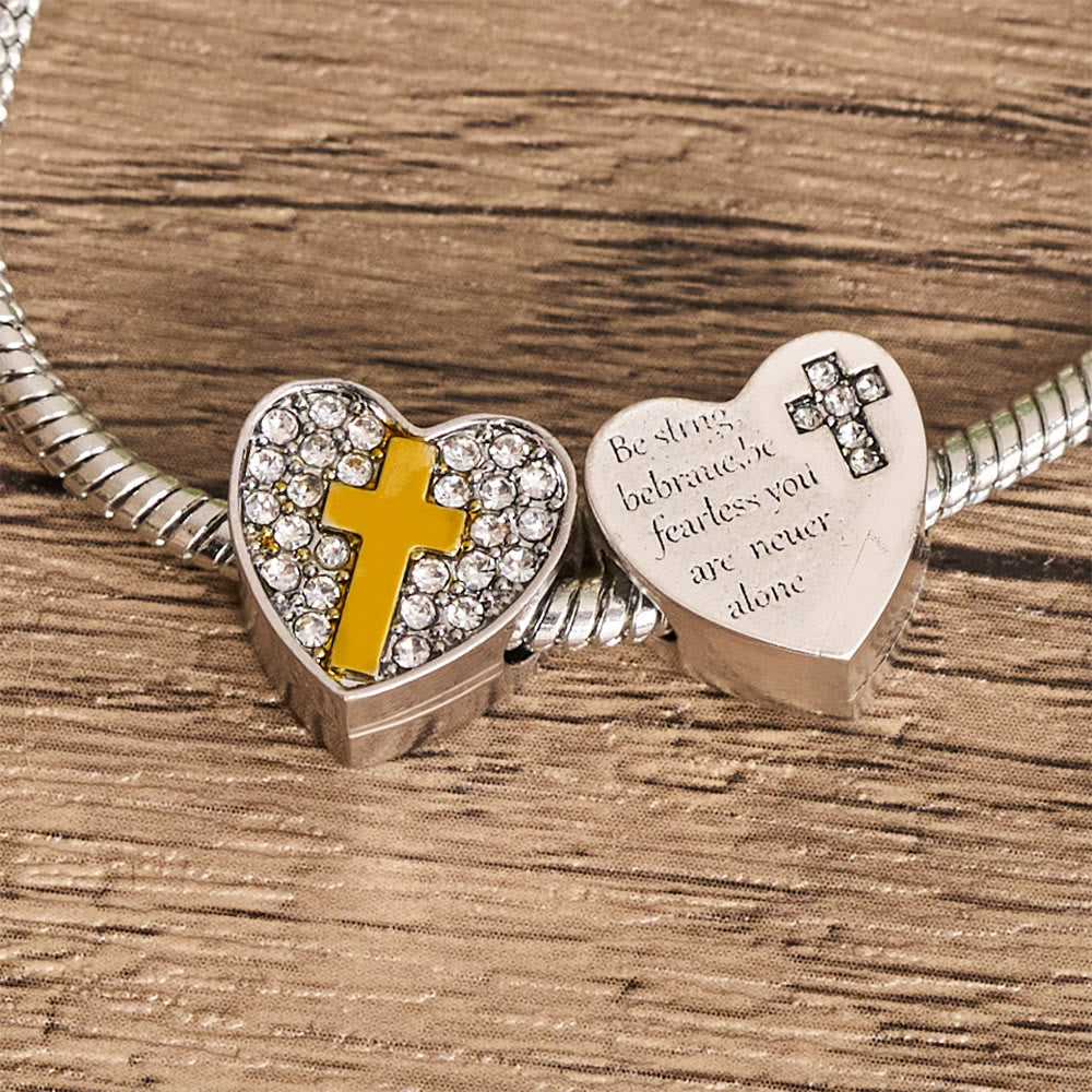 GOD & Bible Charm Bracelet with Cross and Scripture Beads: A Symbol of Unwavering Faith and Divine Love