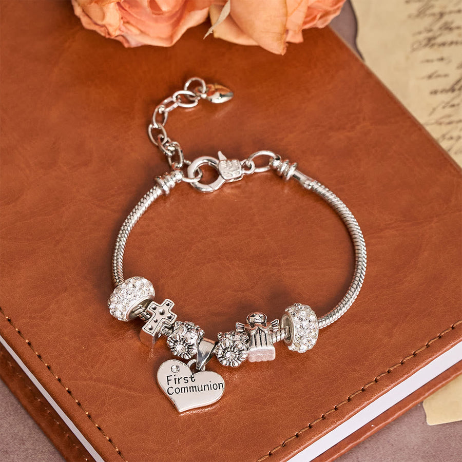 Delicate Children First Communion Charm Bracelet: An Emblem of New Faith and Heavenly Devotion