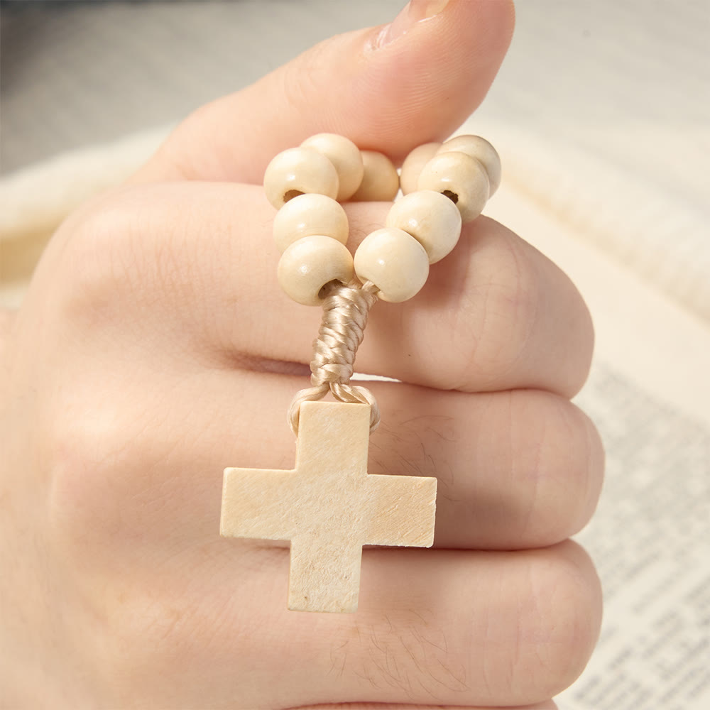 Vibrant Finger Rosary with Simple Cross Pendant: A Daily Symbol of Comfort and Hope