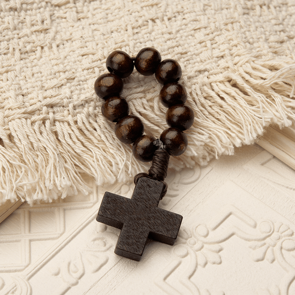 Vibrant Finger Rosary with Simple Cross Pendant: A Daily Symbol of Comfort and Hope