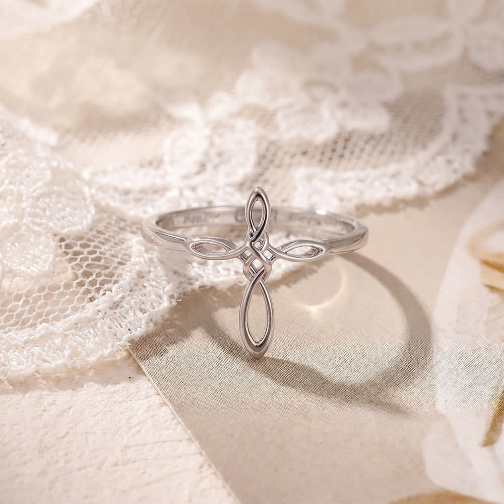Celtic Knot Cross Devotional Ring: Emblem of Eternal Faith & Divine Connection