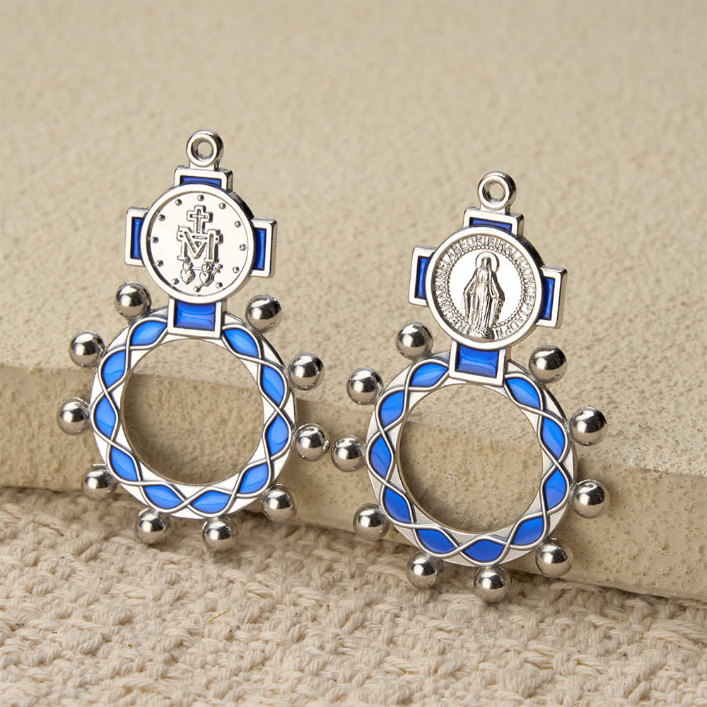 Vibrant Enamel Our Lady Finger Rosary with Round Prayer Bead Accents: A Daily Symbol of Comfort and Hope